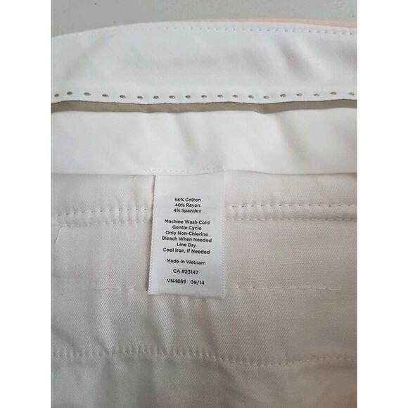 Talbots ~Woman Size 12~ Light Peach Hampshire Curvy Ankle Pants NWOT. - Picture 4 of 12